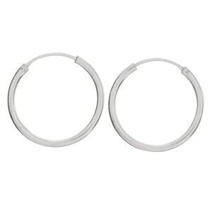 NWT Tiger Mountain Sterling Silver Simple Tube Hoop Earrings 1/2" Minimalist
